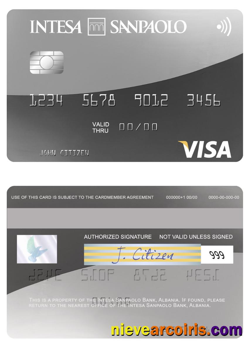 Albania Intesa Sanpaolo Bank visa debit card
